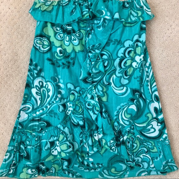 Green Flowy Halter Dress - Picture 3 of 12